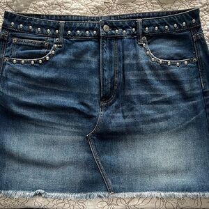 American Eagle Denim Skirt with Stud Accents